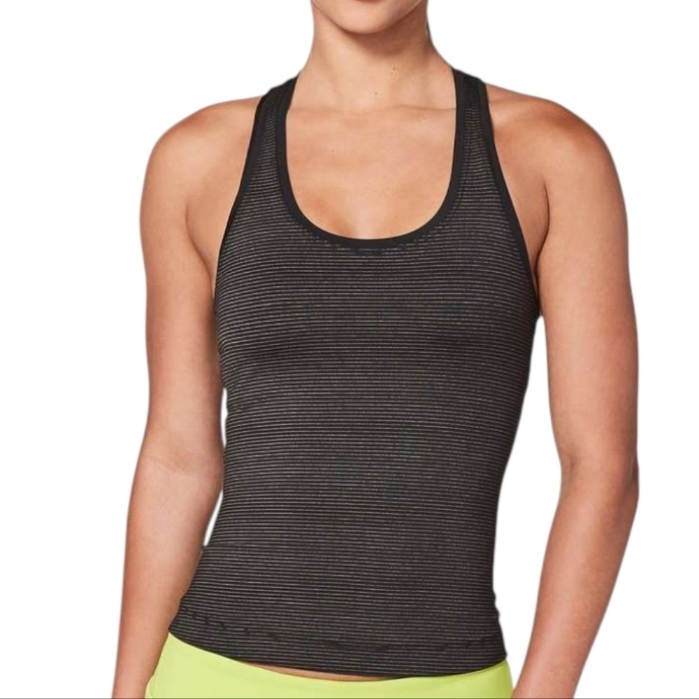 Lululemon Cool Racerback Tank Women 6 Athleisure Black Luxtreme